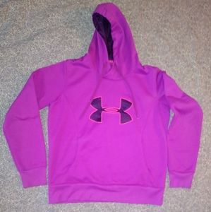 Bright Purple UnderArmour Hooded Sweatshirt Large